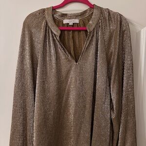 LOFT Shimmering Bronze Blouse